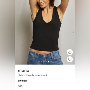 Perfect White Tee Maria tank in true black